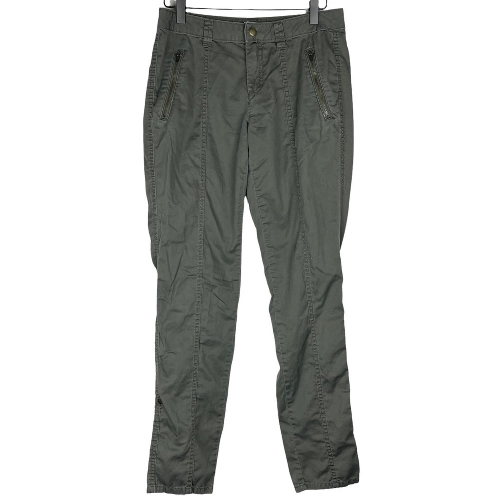 LC LAUREN CONRAD Pants Ankle Skinny Roll Tab Capri Camo Military Utility Style 2